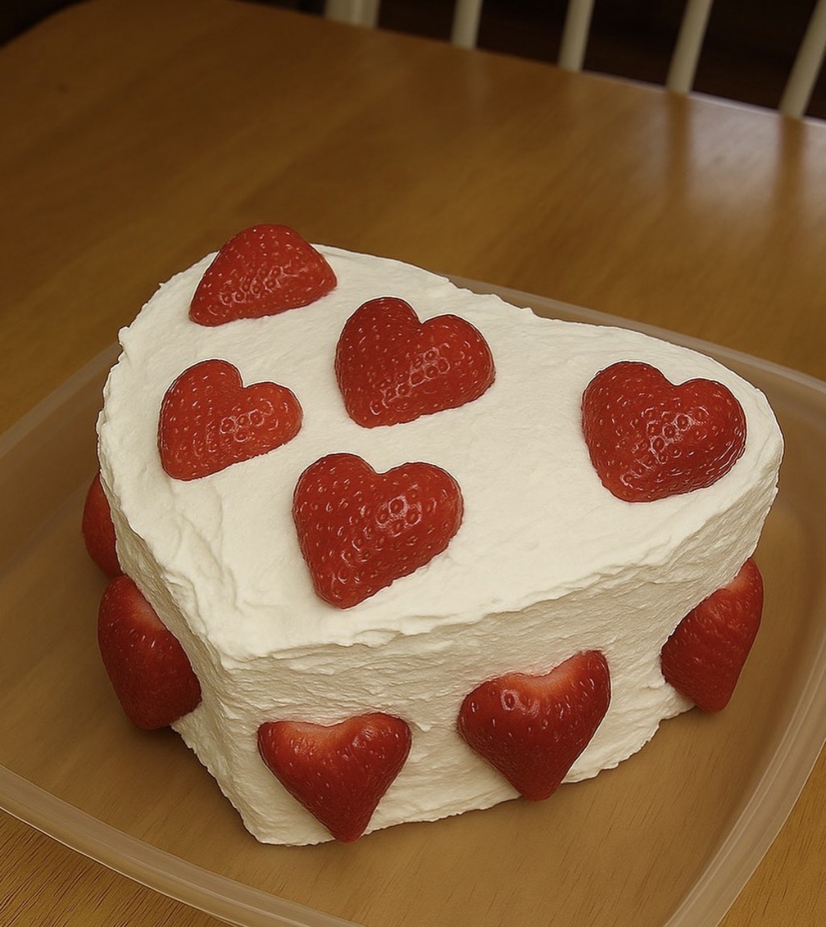 Heart-Shaped Cake - real photo